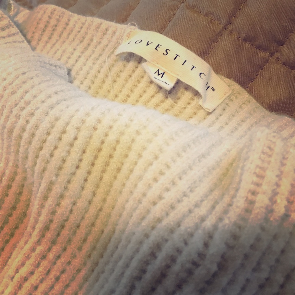 Cozy waffle knit sweater